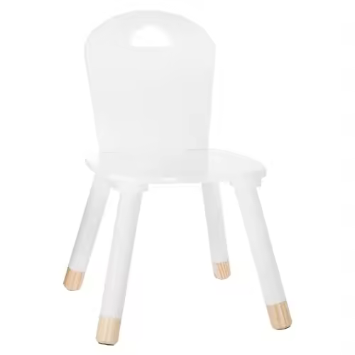 TIENDA EURASIA - Silla de Madera Infantil | Diseño Nórdico | Color Blanco | Madera | Resistente | con Respaldo | Medida 28 x 28 x 50 cm | Ideal para Decoración de Interior - 1
