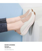 Zapatos Deportivos Casuales Para Mujer Con Suela Gruesa Talla plus 43 Cuero Genuino Transpirable Ligeros Moda Zapatos Para Caminar - details 6