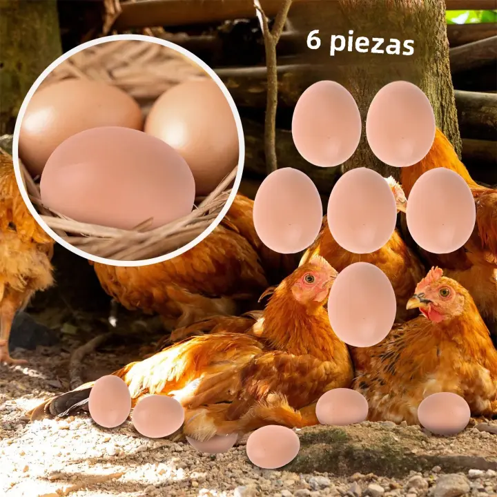 6 Pcs Huevo De Pato Falso De Plástico Para Simular La Incubación De Pollos Y Acentuar La Producción De Huevos En Gallinas - 1