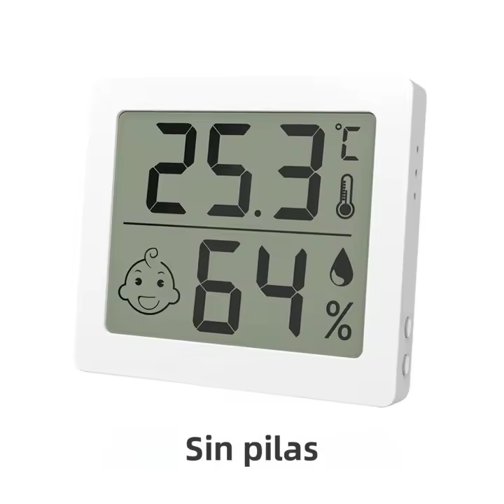 Medidor De Temperatura Y Humedad Digital LCD Estación Climática Para El Hogar Con Luz Trasera Para Habitación De Bebé Medidor De Ambiente Electrónico - 1