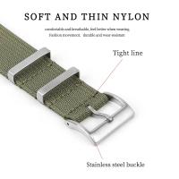 Correa De Reloj De Nylon De Alta Calidad Reemplazo De Cuerda Militar Tejido Balístico Con Tirantes Ribbed 20mm 22mm Accesorios - details 1