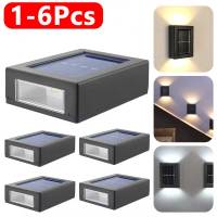 1-6Pcs Luces De Pared Solares Con 2LED Para Jardín Patio Valla Decoración Lámparas Iluminación Seguridad Exterior Impermeable Para Escaleras Y Atriles - details 0