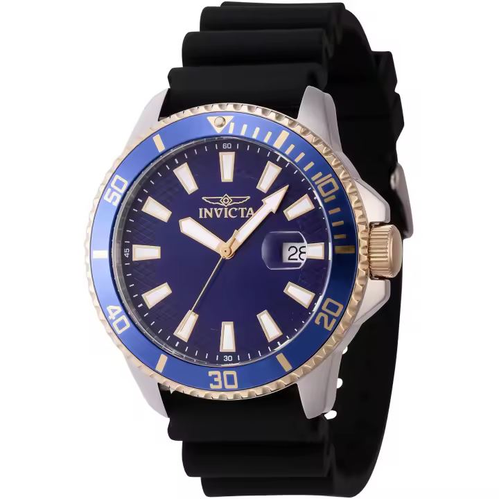 Reloj de pulsera Invicta Pro Diver - 46133 correa color: Negro Dial Latón Azul Hombre - 1