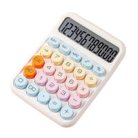 Calculadora Mecánica Con Pantalla LCD De 12 Dígitos Botones Grandes Y Redondos Calculadora Dulce Colorida Para Oficina Escuela Y Hogar - details 0