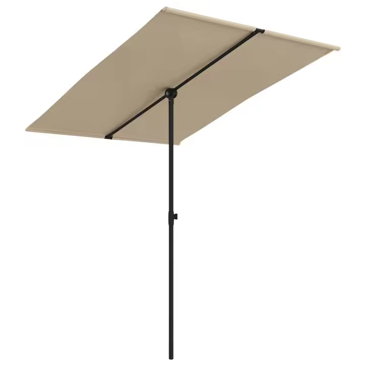 Sombrilla de Jardín con poste de Aluminio taupe 2x1,5 m - 1
