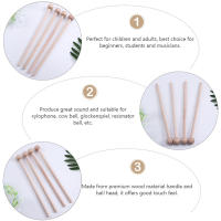 12 Pcs Palos De Batería De Madera Para Niños Cabeza Redonda Xylofón Mallets De Percusión Herramientas Musicales - details 4