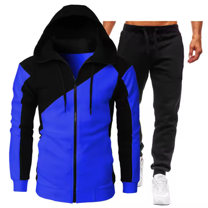 MOV-Chaqueta con capucha de otoño e invierno para hombre, deportiva, informal, de moda, con suéter de terciopelo, traje de manga larga para hombre - 1