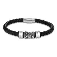 Pulsera Vikinga Vintage Con Runas Para Hombres Y Mujeres Hecha a Mano En Cuero Con 24 Runas Nórdicas Pulsera Escandinava De Amuleto Para Parejas Regalos - details 18