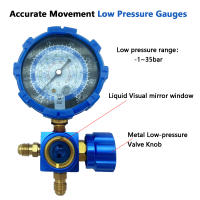 Gauge De Aire Acondicionado Para Refrigerantes R410A R22 R134a R404A Manifold Manómetro Con Espejo Visual 500psi/800psi - details 2