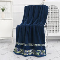 Toalla De Baño Grande Y Gruesa De Algodón Puro Absorbente De Agua No Desprendible Con Patrón Rectangular Máquina Lavable - details 4