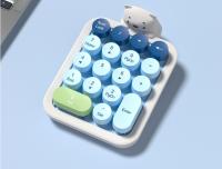 18-key USB wireless numeric keyboard, suitable for office girls, high appearance, mini cute leather case, small numeric keyboard, detachable numeric keyboard keys - details 2