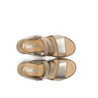 FLUCHOS F1973 PLATIN Sandalias plataforma mujer 35069 25V SANDALIA CUÑA ALUMINIO PLATINO - details 2