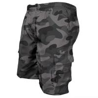 Shorts De Verano 2024 Para Hombre Estilo Militar Cargo Con Bolsillos Pantalones Rectos Elásticos De Cintura Media Algodón Y Poliéster - details 1