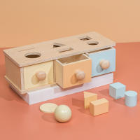 Juguetes Montessori Para Bebés Madera Caja De Monedas Con Cajón Juego De Aprendizaje Educativo Temprano Para Preescolar Ayuda En La Enseñanza De Los Niños - details 6