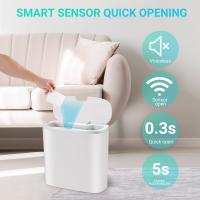 Basurero Automático De Baño Con Tapa Sensación De Movimiento Impermeable Delgado Para Cocina Y Dormitorio Pequeño - details 18