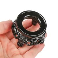 Nueva Base De Esfera De Cristal Negro Para Decoración De Escritorio Soporte De Globos De Hogar Con Pedestal Vacío Estilo Retro Y Nostálgico De Resina - details 1