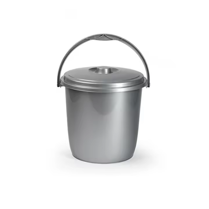 Cubo basura con tapa 15 litros plata eco - 1