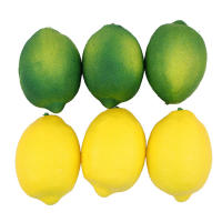 6pcs Limones Artificiales Amarillos/Morados Para Fotografía Y Decoración De Cocina Tamaño Real Frutas Falsas Para El Hogar - details 3