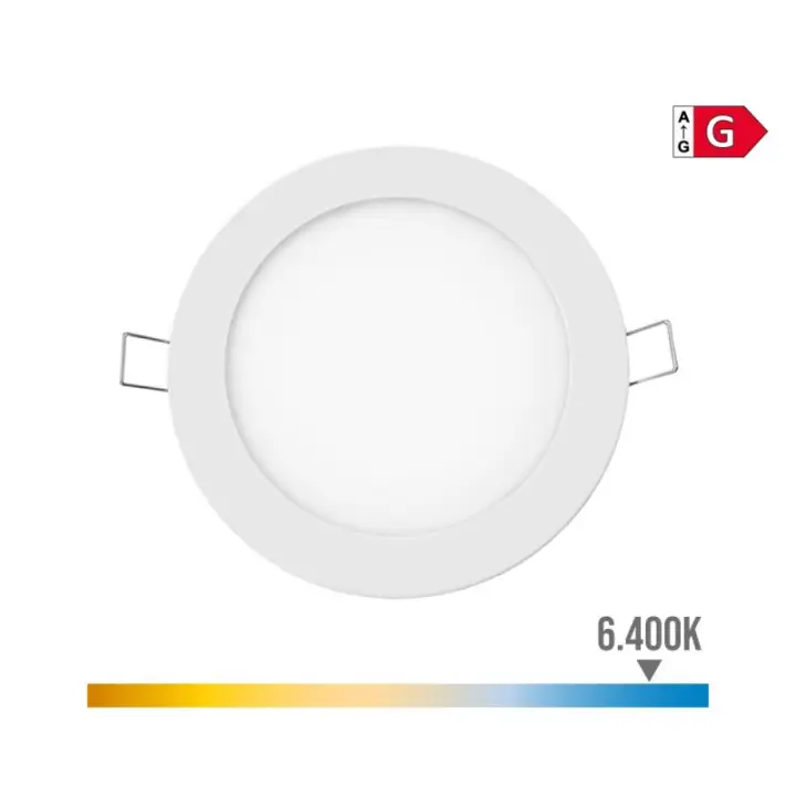 EDM Mini Downlight LED Empotrable Redondo 6W 6400K Luz Fría Blanco Ø11,7cm - 31601  Iluminación Interior Downlights - 1