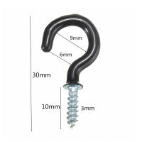 MTSPACE 10pcs Conjunto De Gancho Para Colgar Plantas Y Joyería 30mm Acabado Templado Soporte De Taza De Plástico Gancho De Hierro Para Luces Cortinas - details 2