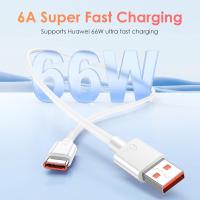 Cable De Carga Rápida Tipo C 6A 66W Para Huawei Mate 40 50 60 P50 P60 Nova 8 9 10 Honor 50 70 90 100 200 Lite X7 X8 X9 Magic 5 Compatible Con USB a Y Tipo C Color Blanco - details 13