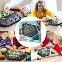 Juego De Mesa Interactivo De Triángulos Y Cadenas Juguete De Puzzle Logístico Con Banda De Goma Para Fiestas Y Regalos Para Familia Juguetes Educativos Para Niños Mayores De 7 Años - details 9