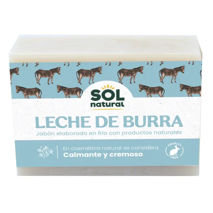 Jabón natural de leche de burra Sol Natural 100 g - 1
