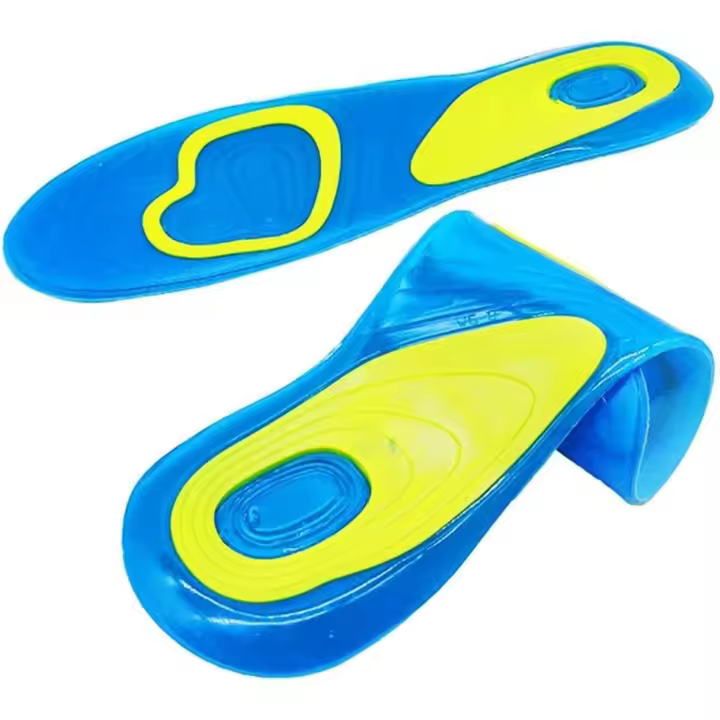 STARLEY-plantilla ortopédica de Gel de silicona para el cuidado de los pies, inserciones deportivas para suela de zapatos, almohadilla de absorción de impacto, almohadilla ortopédica para arco  EU 38-42,42-48 - 1