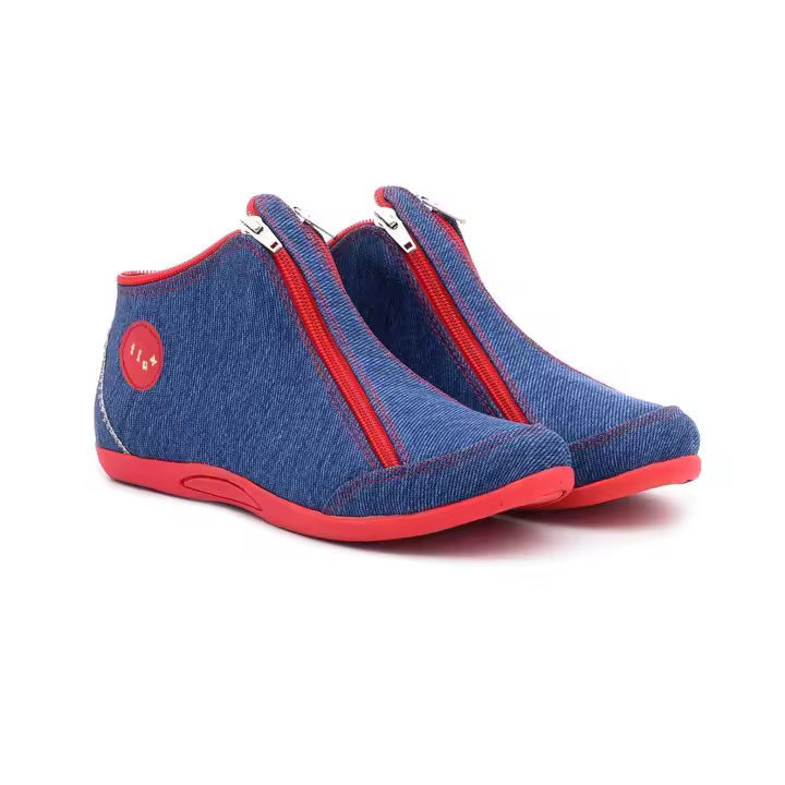 Flux Concept Store | Blue jean | Botita con cremalleras | Vegana Sin Cordones - 1