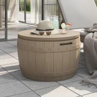 vidaXL Caja de almacenaje de jardín 3 en 1 polipropileno en color Marrón claro/Negro - details 0