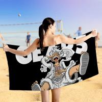 Toalla De Playa Microfibra De Anime One Piece Luffy Gear 5 Para Niños Toalla De Baño Suave Y Rápida Secado Para Camping Y Piscina - details 7