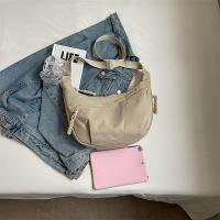 Bolso De Hombro De Gran Capacidad Estilo Casual Unisex Para Diario Comunicación Deportiva Y Tiempo Libre Material Principal Algodón Bolsa Redonda Suave Cierre De Cremallera - details 0
