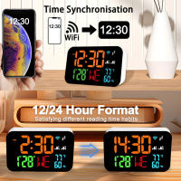 Reloj De Pared Inteligente Tu-ya Con Termómetro Y Higrómetro Pantalla LED Digital Soporte Calibración WIFI Para El Hogar - details 3