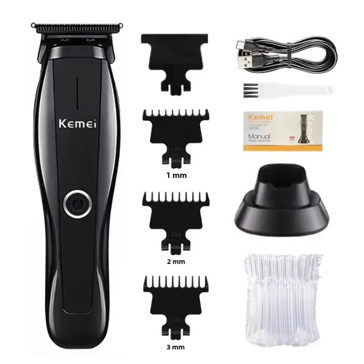Cortadora De Pelo Eléctrica Kemei KM-2286 KM-2295 Para Profesionales Peluquero Kit De Corte Inalámbrico Con Indicación De Carga Y Cambio De Cabezales Universal Para Hombres - 1
