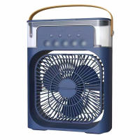 Ventilador portátil de aire acondicionado, enfriador de aire alimentado por USB, humidificador, 7 LED, pequeño con 3 velocidades, ventilador de refrigeración ultrasilencioso para familia, viajes, - details 2