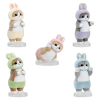 Caja Sorpresa De Figuras De Madera Miniatura De Dibujos Animados Auténticas Bendiciones De Gato Y Delfín Juguetes Para Niños Decoración De Colección - details 1