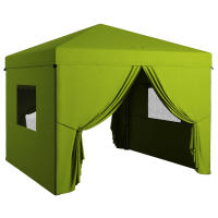 Outsunny Carpa Plegable 3x3 m Cenador de Jardín con 4 Paredes Laterales 2 Ventanas de Malla Altura Ajustable Bolsa de Transporte Impermeable y Anti-UV para Camping Fiestas - details 0