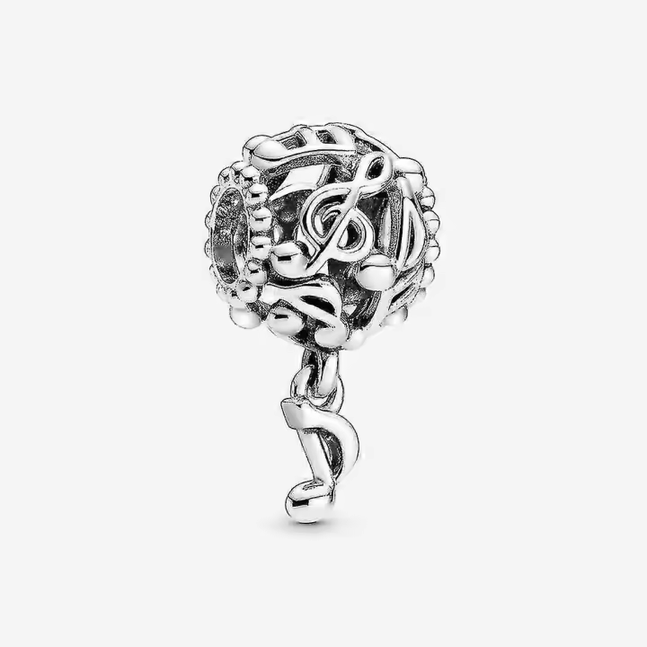 925 Plata esterlina Amuletos Cuentos Música Notas Pianos auriculares Encanto Pandora pulsera collar DIY joyería para las Mujeres - 1