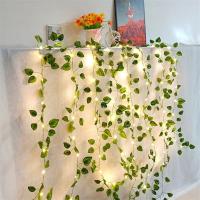 Luces De Vine Artificial Con Hojas Verdes Y Flores Para Adornar Árbol De Navidad Y Decoración De Hogar Y Jardín Luz Fairy Piloto Incluido - details 5