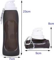 Botella de Agua plegable ultraligera Y a prueba de fugas de 501 ml para Deportes. - details 1