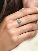 Halo de Pera Brillante - Plata de Leyes Pandora - Anillo - details 1