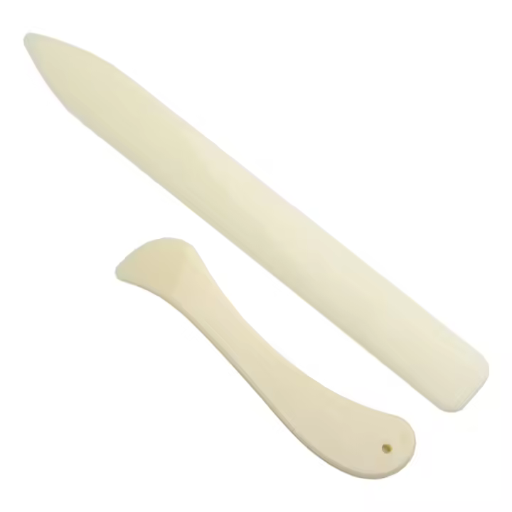 2PCS Herramienta De Trabajo De Cuero Cuvette Para Artesanía De Cuero Marcado Plegado Plegado De Borde Papel Plástico Herramientas Manuales De Sastre - 1