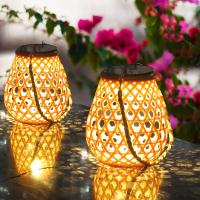 Lámpara Solar Al Aire Libre De Bambú Estilo Imitación Para Decoración De Jardines Villas Y Patios Lámpara De Pared LED Recargable Sin Certificación CE - details 2