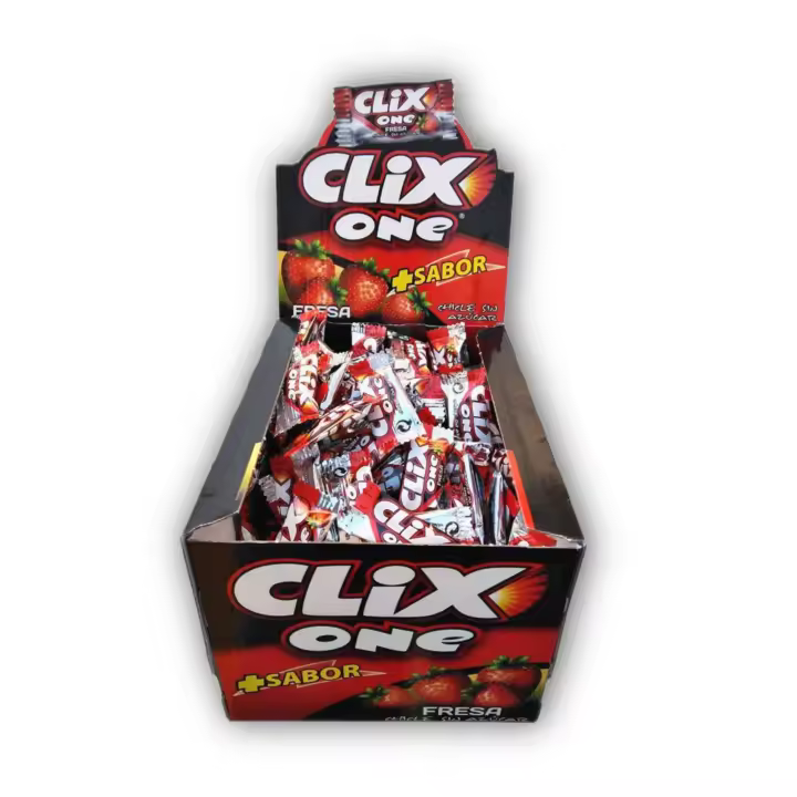 CLIX ONE CHICLE SABOR FRESA 200UD - 1