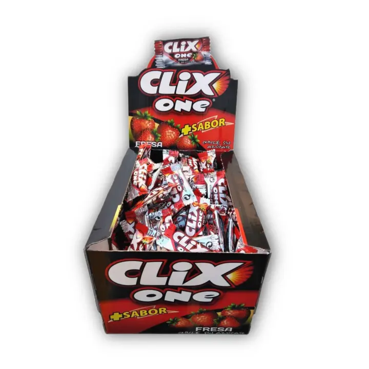 CLIX ONE CHICLE SABOR FRESA 200UD - 1