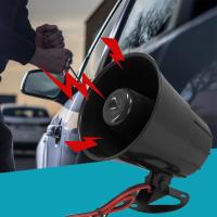 Alarma De Sirena Universal Para Coche Motocicleta Camión 125dB Fuerte Advertencia Mini Altavoz 12V 24V 15W Negra ABS - details 3
