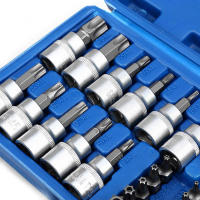 Nueva Kit De Herramientas Manuales 34Pcs Tornillos Torx Estrella Macho Y Hembra Con Llave De 3/8" Y Hexagonal 5/16" Para Reparación De Coches En Casa - details 6