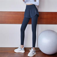 Leggings De Yoga Para Mujer Cintura Alta 2-en-1 Fitness Quick Dry Levantamiento De Glúteos Running Deporte Compresión Moistur - details 0