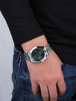 Reloj De Cuarzo Para Hombre Reloj De Pulsera De Moda Sencilla Y Lujo Para Uso Diario Y Negocios Con Calendario Pantalla Con Marcas Numéricas De Arábigas Material De Acero Inoxidable Resistente Al Agua - details 13