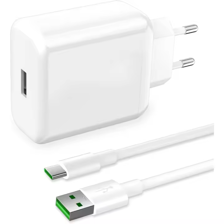 Cargador Rápido SUPERVOOC de 65W con Cable USB C de 1M Compatible con OPPO Find X5 X3/2 Neo/Pro/Reno 10/8/7 Pro,realme GT Neo 2,OnePlus Nord 2 Cargadores de Pared de Productos Eléctricos - 1